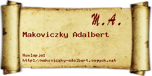 Makoviczky Adalbert névjegykártya
