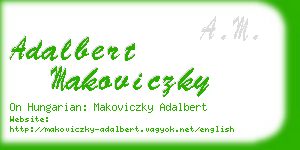 adalbert makoviczky business card